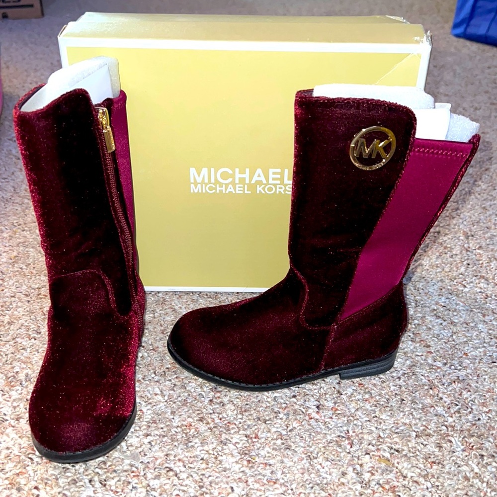 Toddler MK Velvet Tall Boots